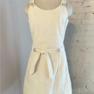 1960s White Mini Dress with Bling Details
